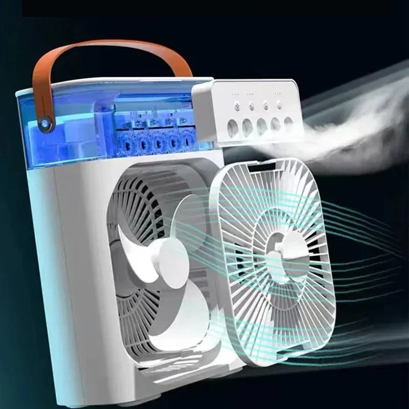 3 In 1 Fan AIr Conditioner Household Small Air Cooler LED Night Light Portable
