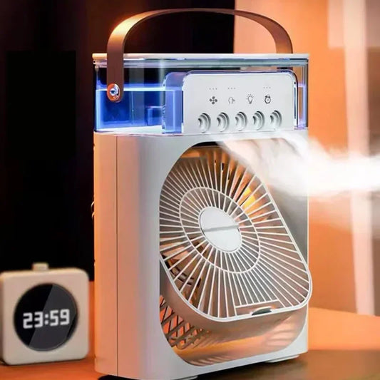 3 In 1 Fan AIr Conditioner Household Small Air Cooler LED Night Light Portable