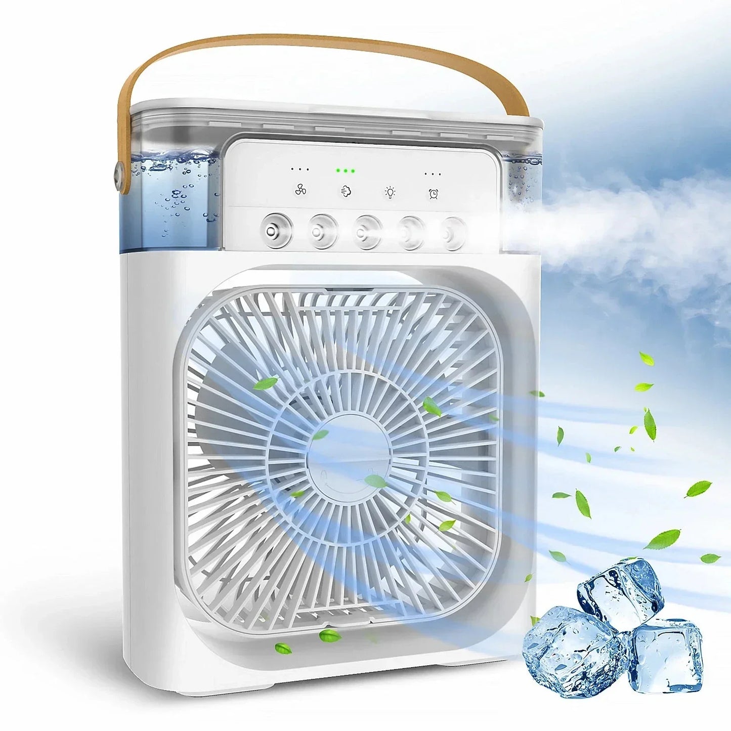 3 In 1 Fan AIr Conditioner Household Small Air Cooler LED Night Light Portable